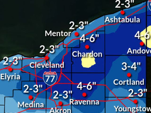 Cleveland Ohio Weather Snow Removal Forecast on 3/9/24