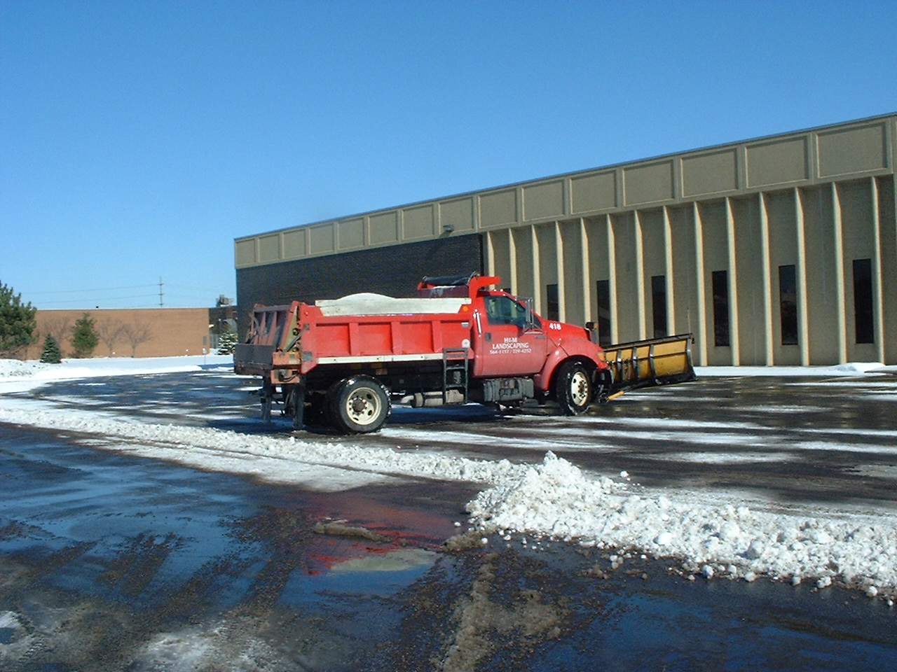 Cleveland Snow Plowing Company Salt Plow Truck