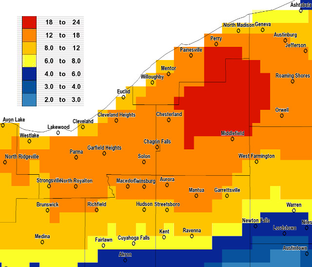 Northeast Ohio Weather Snow Event for 12/1/20